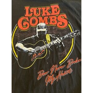 Luke Combs Beer Never Broke My Heart Tour‎ 2019 Concert T Shirt XL